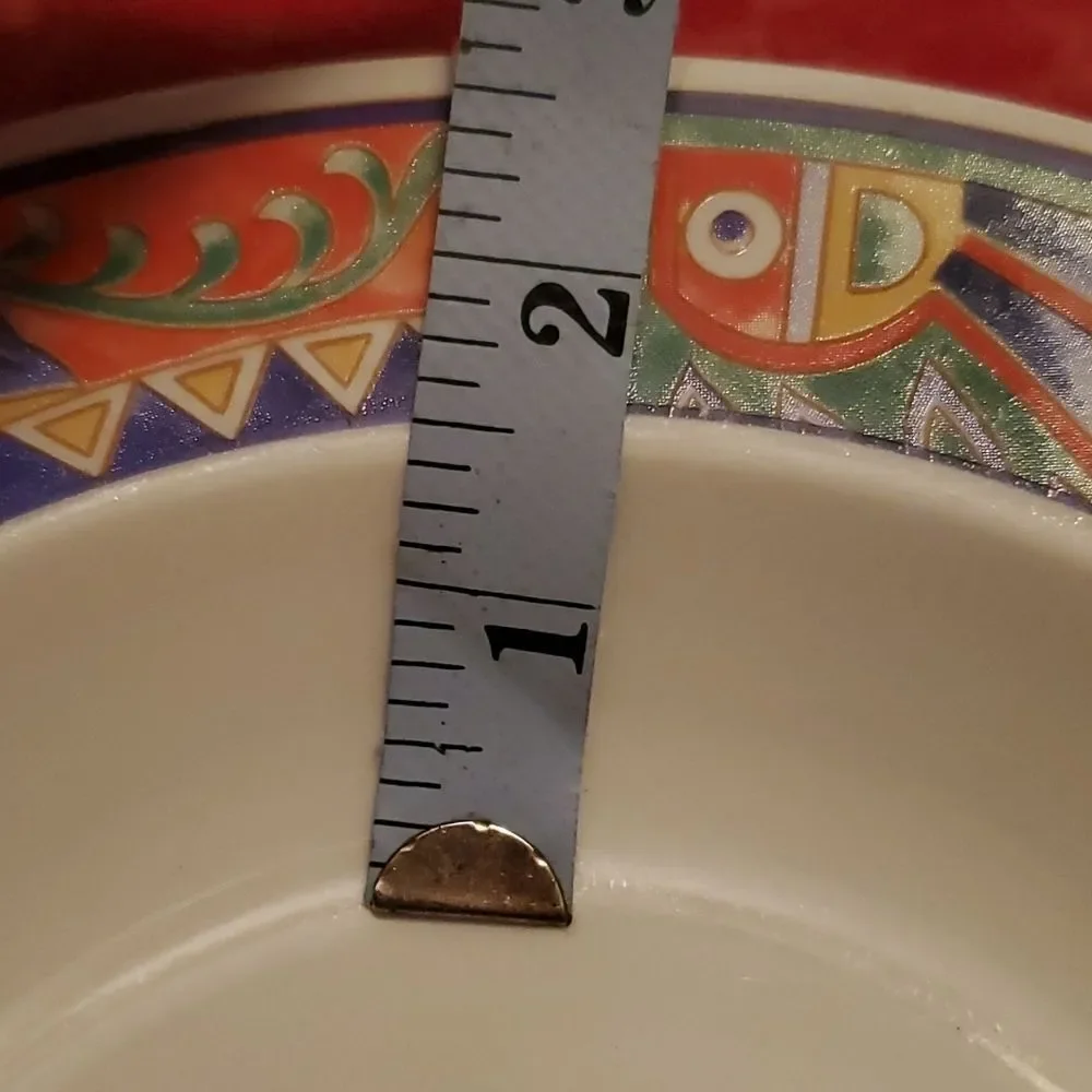 Lynns Stoneware Savanna Rim Cereal Soup Bowl 8.75